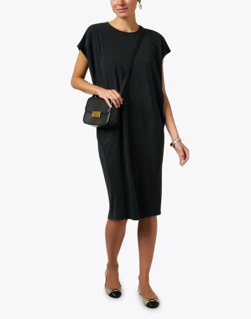 Avery Black Ponte Cocoon Dress