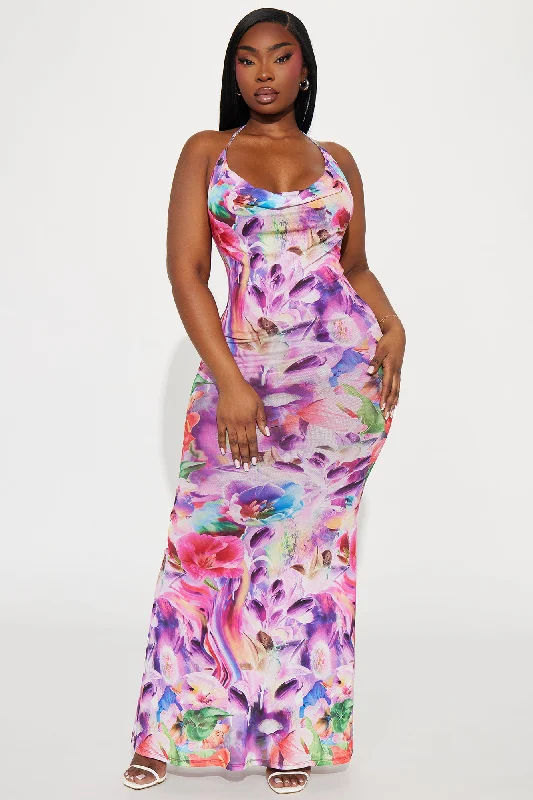 Bahama Mama Maxi Dress - Purple/combo