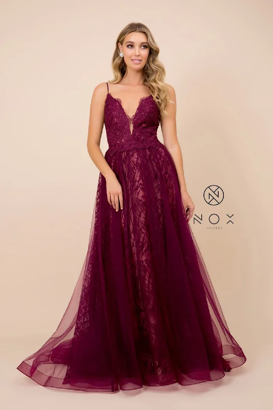 Ball-Gown-Style Long V-neck lace-Bodice_C305 BY NARIANNA