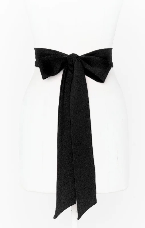 Bridesmaid Sash ~ Black Stretch