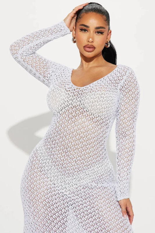 Camille Crochet Maxi Dress - White