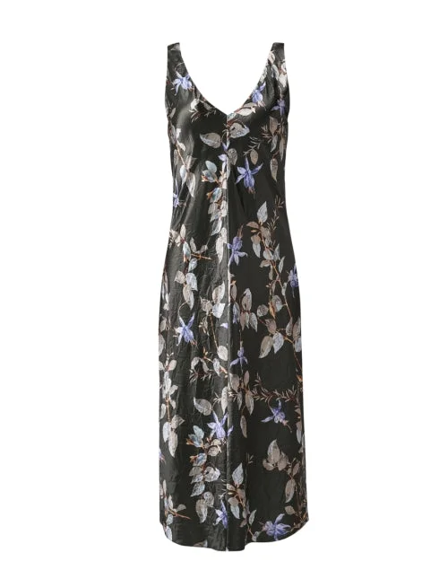 Eden Multi Print Satin Dress