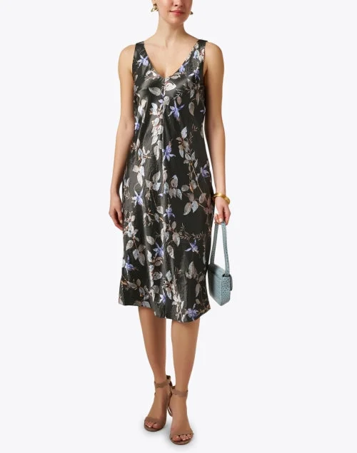 Eden Multi Print Satin Dress