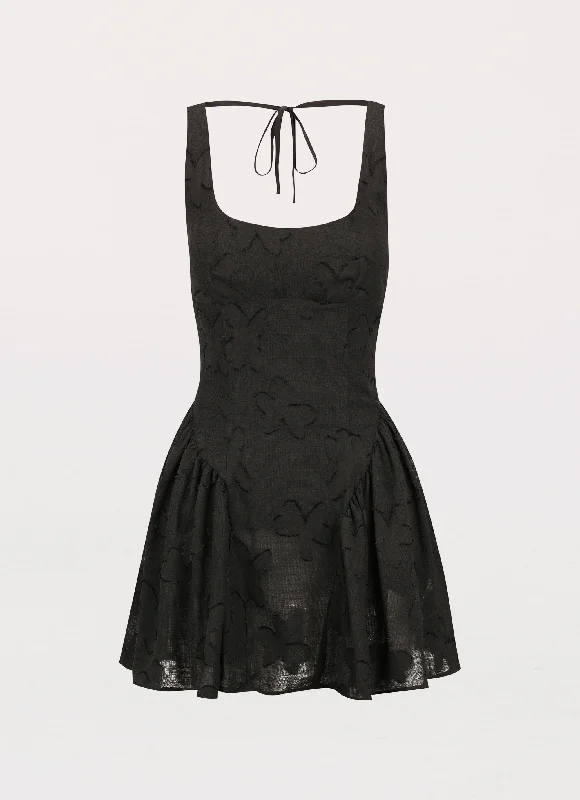 Evelyn Mini Dress - Black