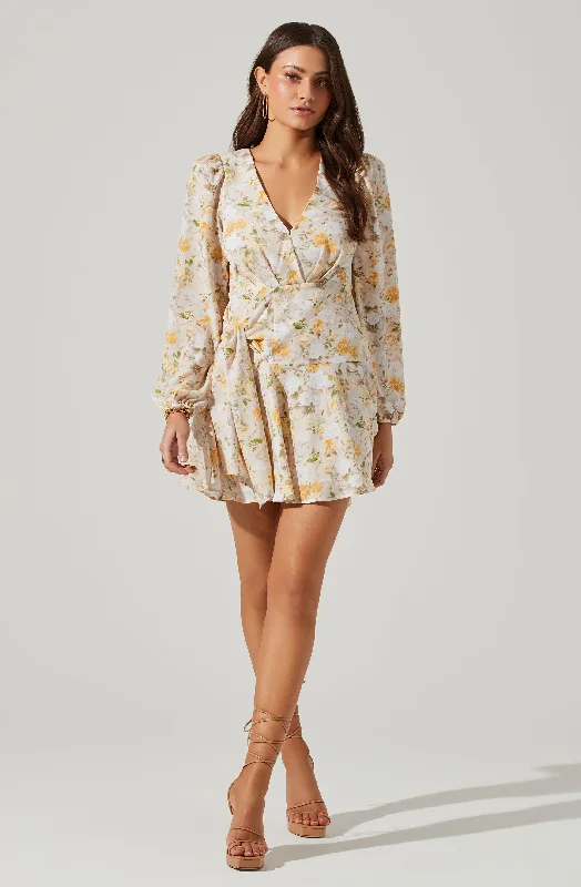 Yellow multi floral / XS