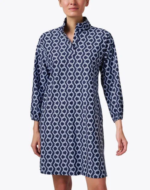 Florence Navy Print Dress