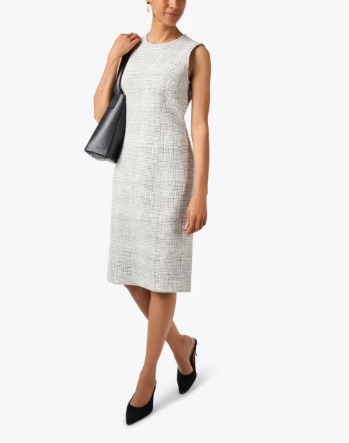 Harpson Cloud Grey Tweed Dress