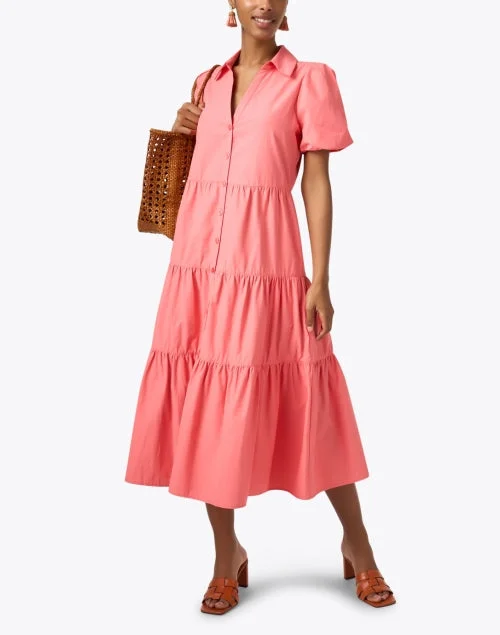 Havana Coral Midi Dress