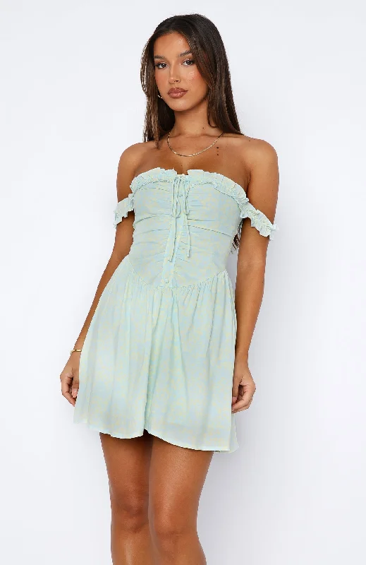 Hearts Flutter Mini Dress Bluebell Meadows