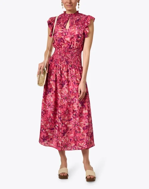 Heidi Pink Print Cotton Dress