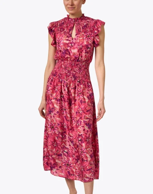 Heidi Pink Print Cotton Dress