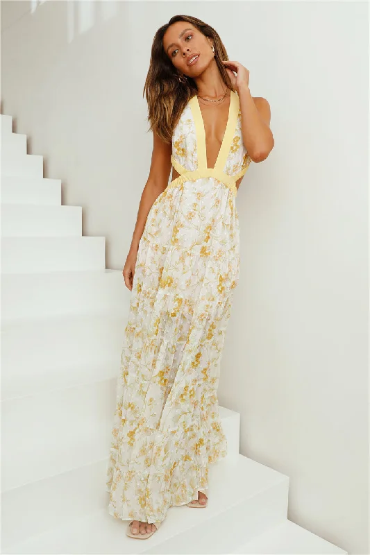 HELLO MOLLY Fashion Forward Maxi Dress Yellow