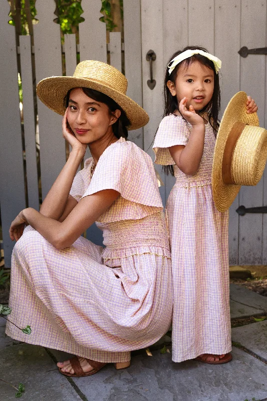 Indie Jumpsuit in Lavender Gingham