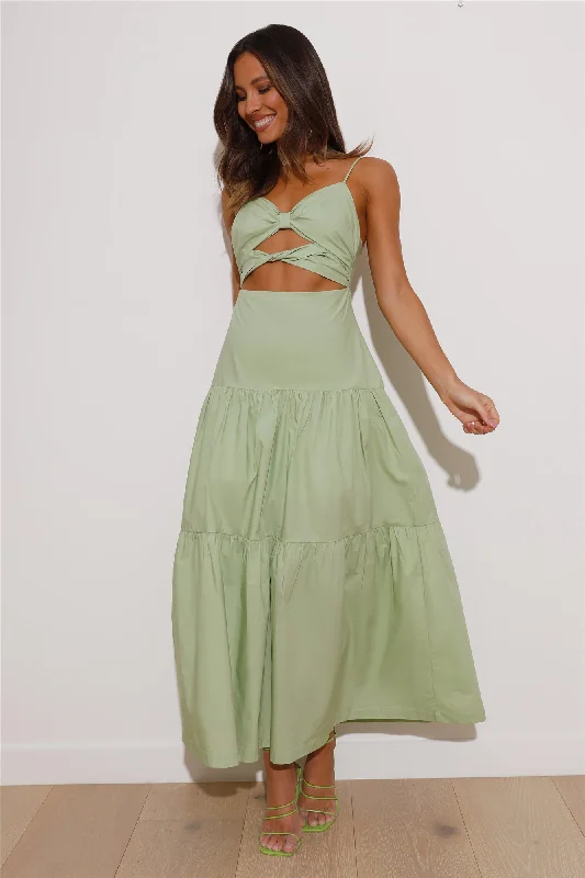 It Must Be Love Maxi Dress Green