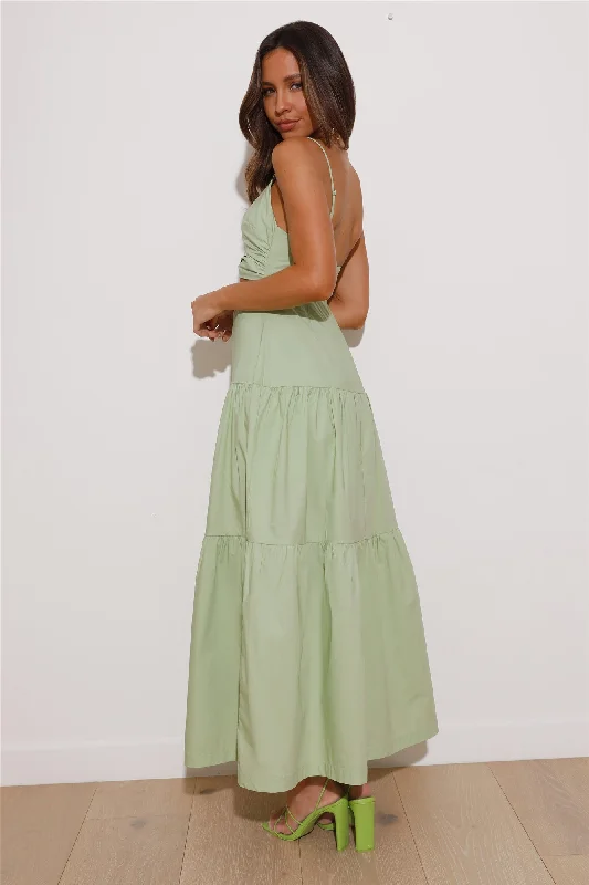 It Must Be Love Maxi Dress Green