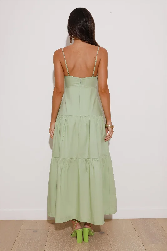 It Must Be Love Maxi Dress Green