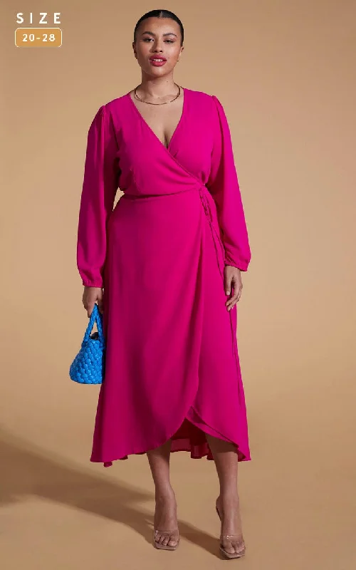 Jagger Maxi Dress In Magenta - Extended Sizing