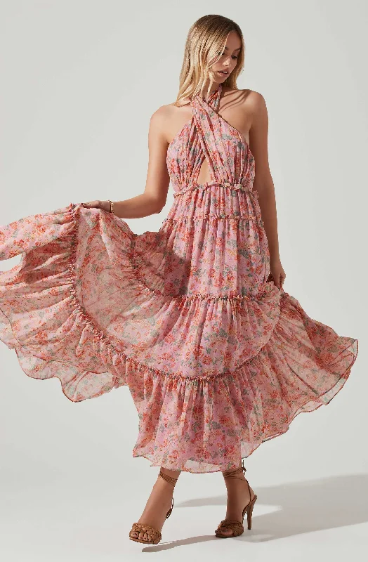 Jaidee Floral Tiered Maxi Dress