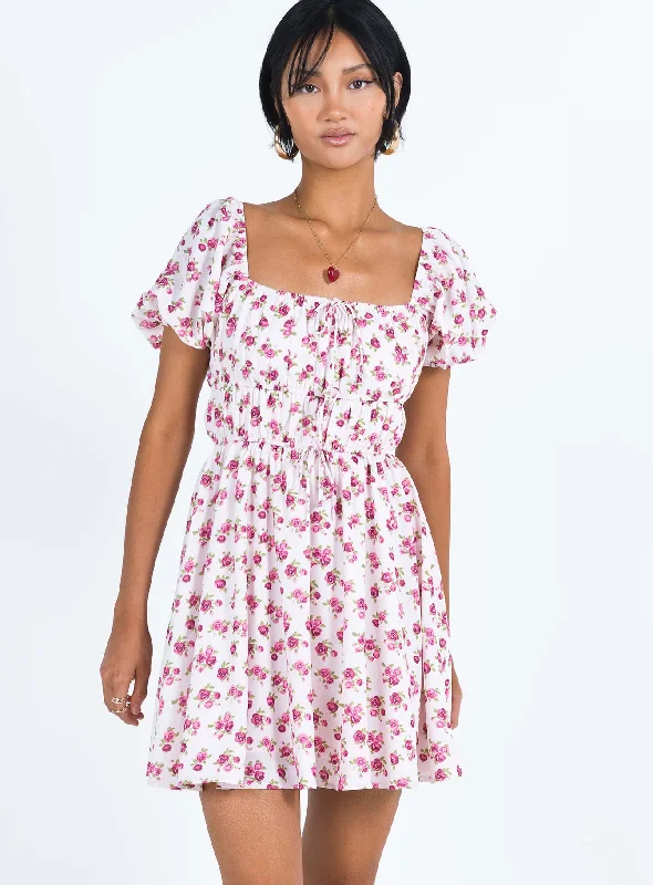 Kenny Mini Dress Pink Floral