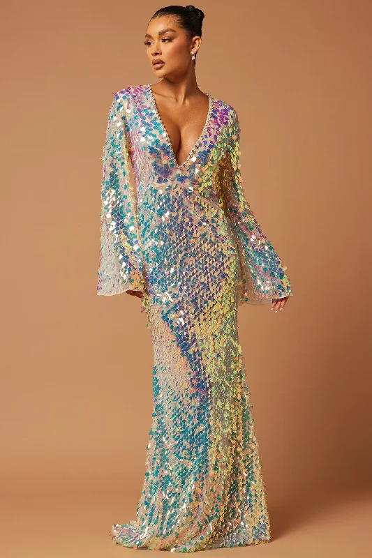 Kiara Sequin Gown - Iridescent