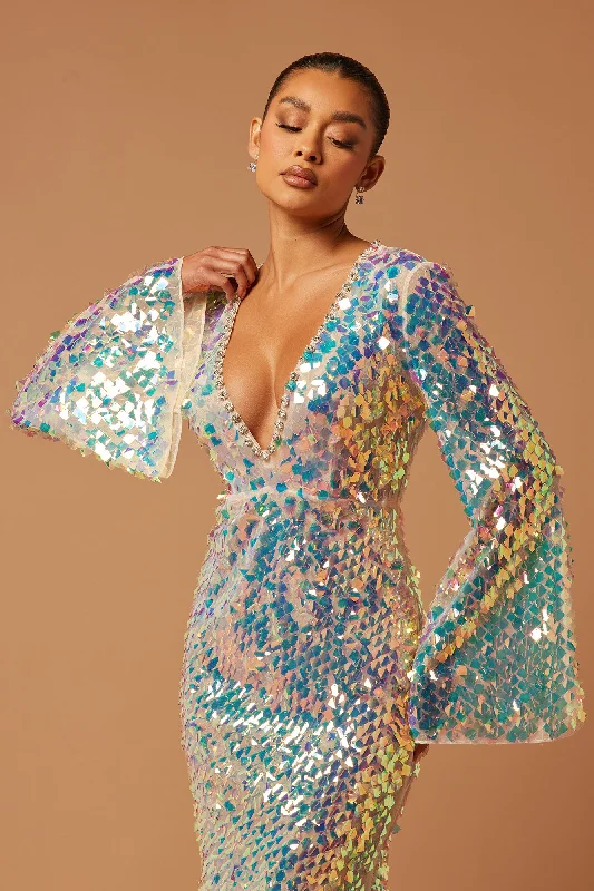 Kiara Sequin Gown - Iridescent