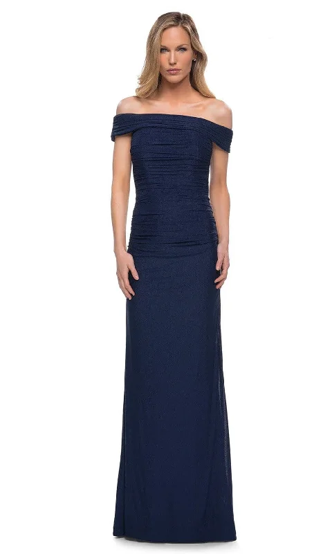 La Femme - 29541 Off Shoulder Column Evening Dress