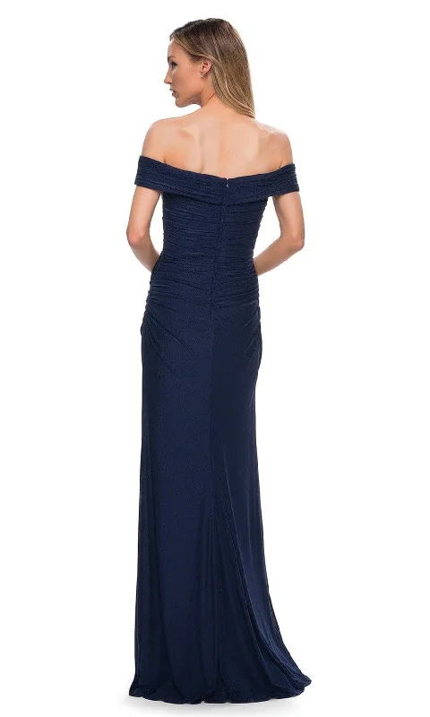 La Femme - 29541 Off Shoulder Column Evening Dress