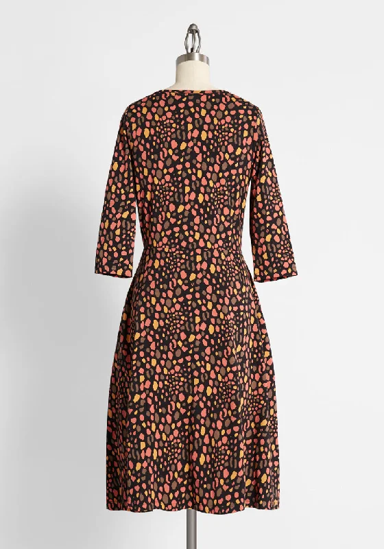 Lava Java Leopard Wrap Dress