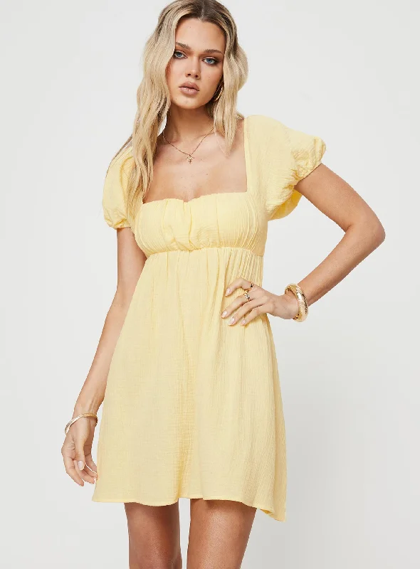 Let's Dance Mini Dress Yellow