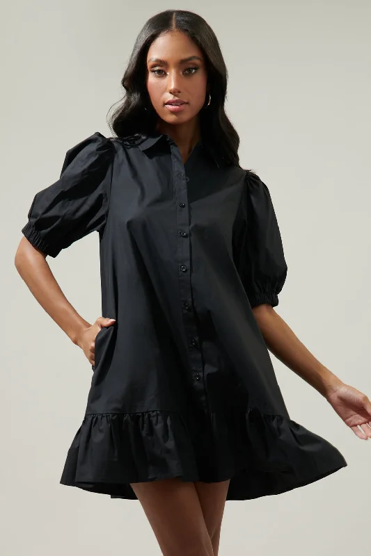 Levy Button Down Shift Dress