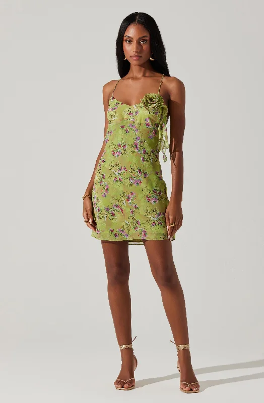 Green floral / XS