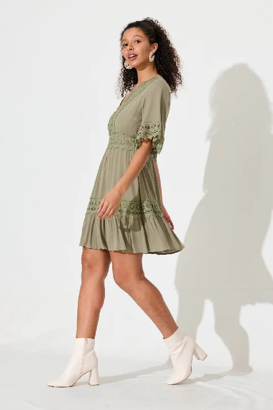 Macca Dress In Khaki