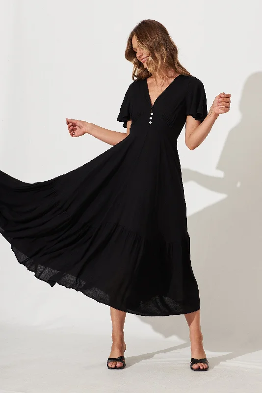 Nevada Maxi Dress In Black