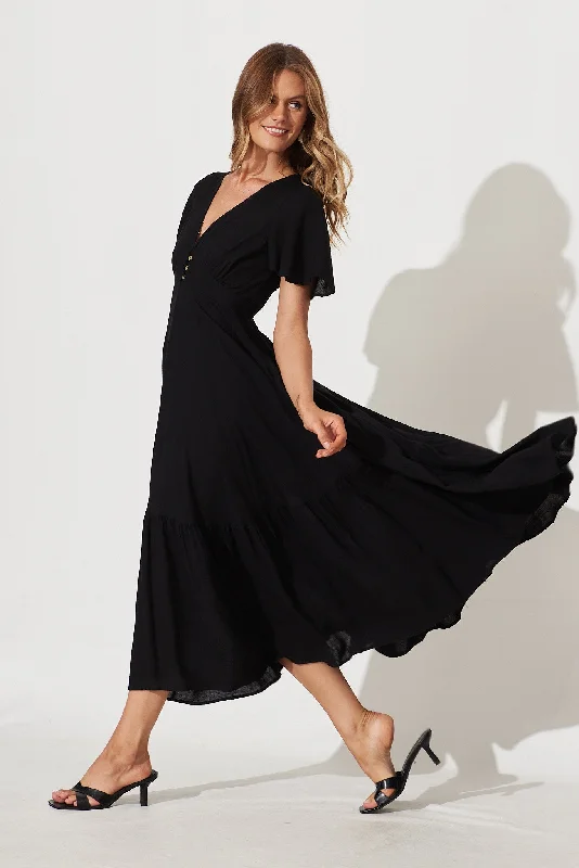 Nevada Maxi Dress In Black