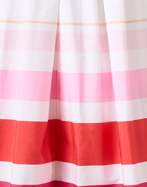 Niddi White and Pink Striped Shirt Dress