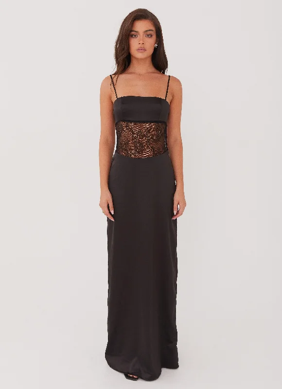 Palais Royale Lace Maxi Dress - Black