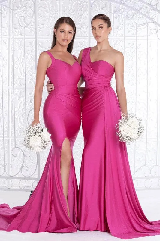 Portia and Scarlett - PS6339 Sleeveless V-Neck Simple Prom Mermaid Gown