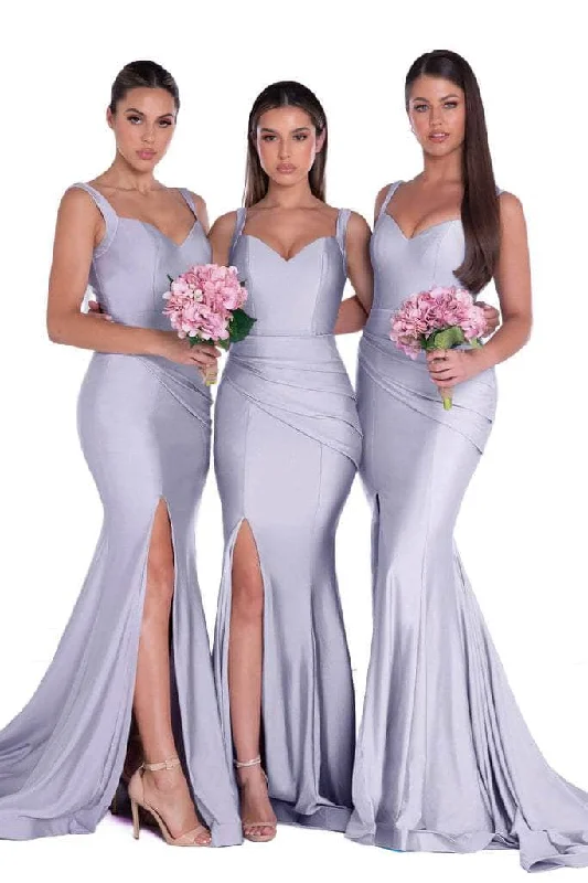 Portia and Scarlett - PS6339 Sleeveless V-Neck Simple Prom Mermaid Gown