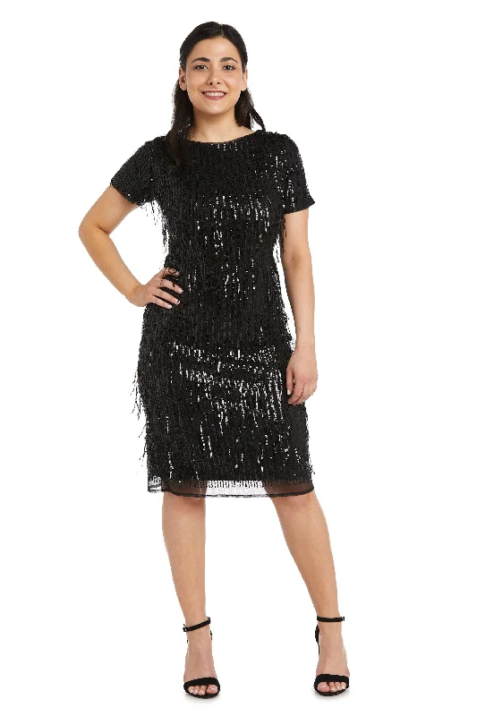 R&M Richards 7071P Short Sequins Petite Dress