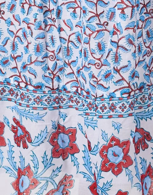 Red White and Blue Print Cotton Dress