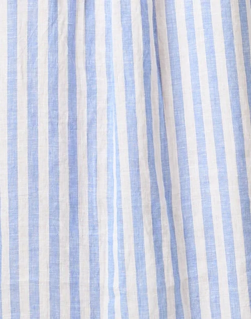 Rory Blue and White Stripe Linen Shirt Dress