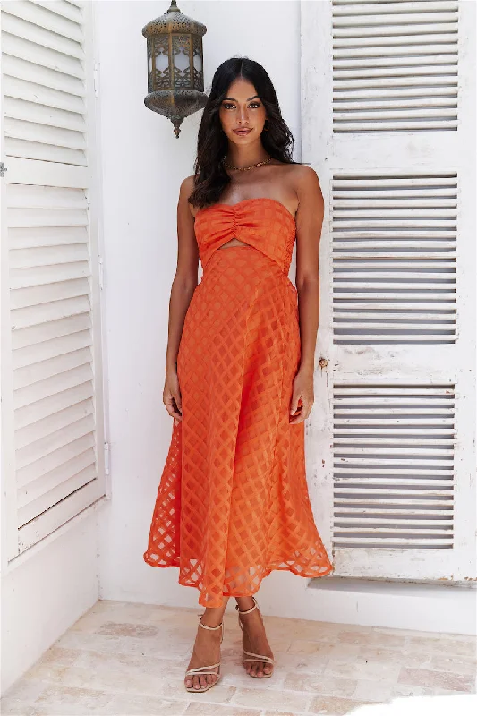 Sipping Wine Maxi Dress Orange