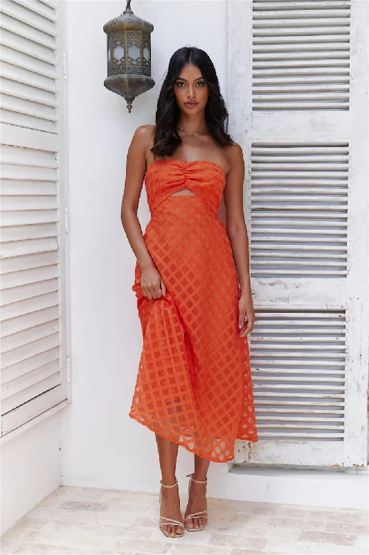 Sipping Wine Maxi Dress Orange