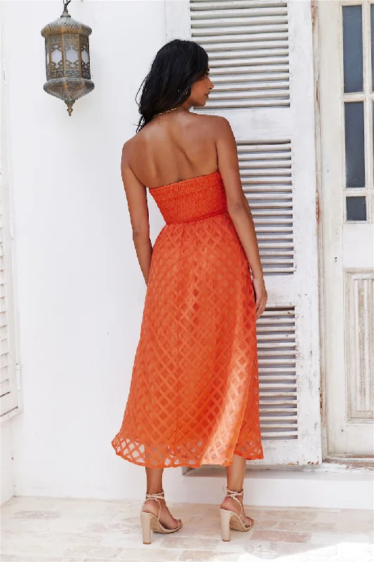 Sipping Wine Maxi Dress Orange