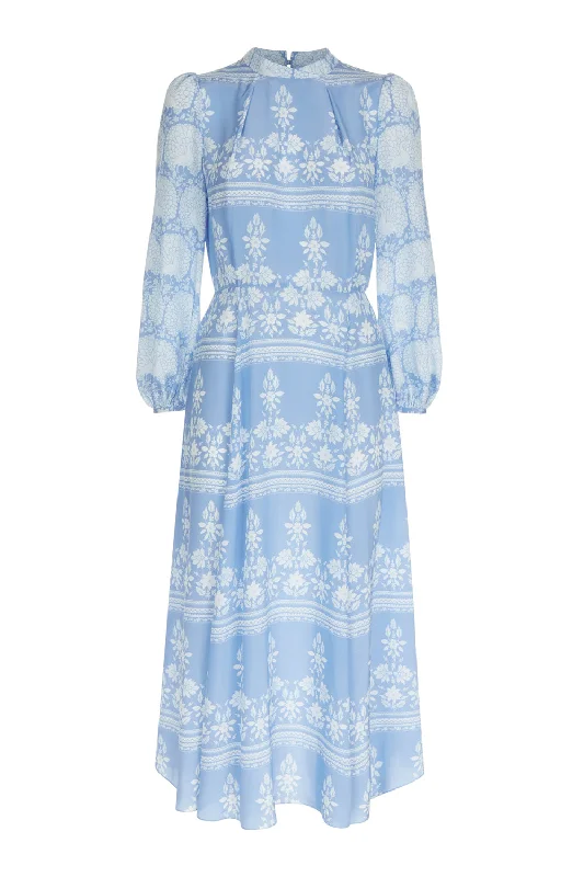 Sonia Blouson Cornflower Sleeve Dress