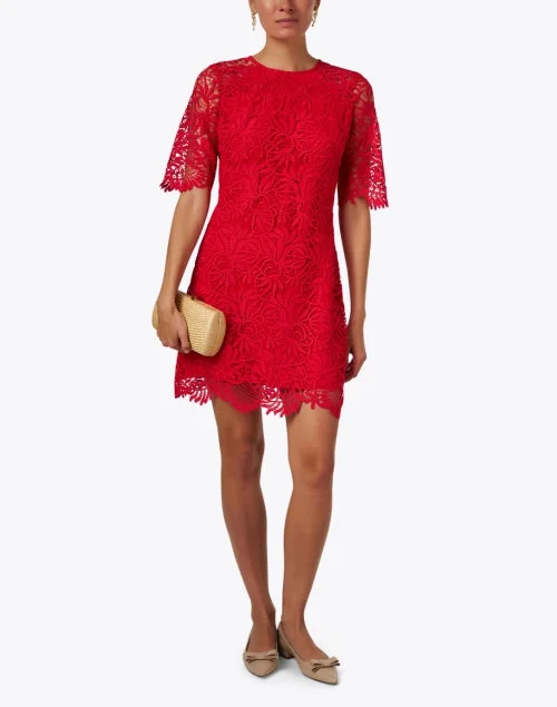 Taryn Red Lace Dress