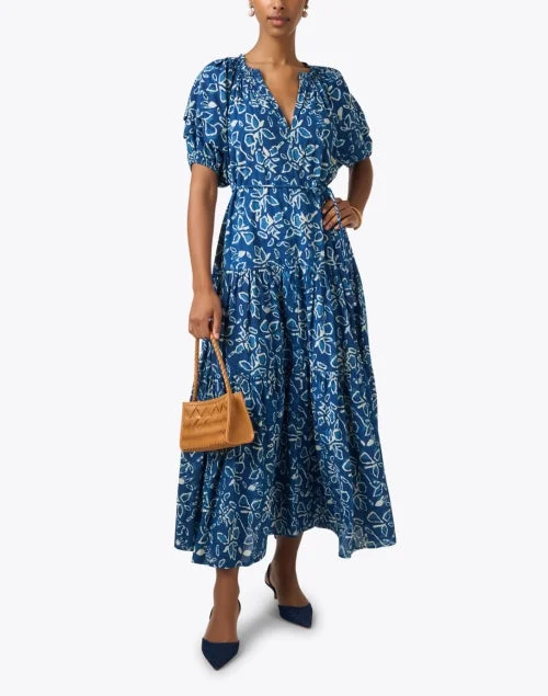 Uva Blue Print Cotton Dress