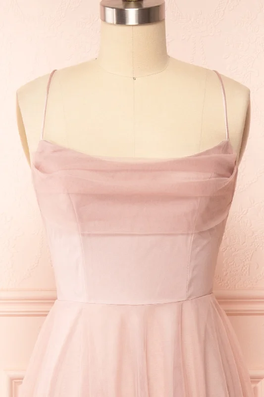 Valerie Blush | A-Line Tulle Midi Dress