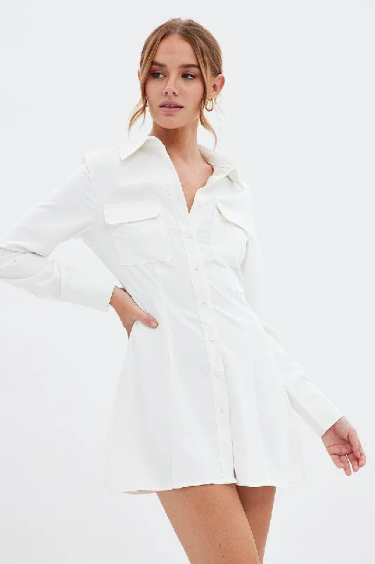 White Shirt Dress Long Sleeve