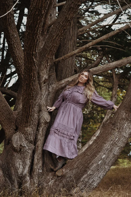 ABERDEEN DUSTY LAVENDER COTTON LACE DRESS